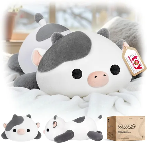 Vista 13 de Mewaii Linda Almohada de Felpa de Gato Negro, Peluches Kawaii de Animales de Peluche de Gato Negro, Peluches Suaves, Almohada de Felpa para Abrazar