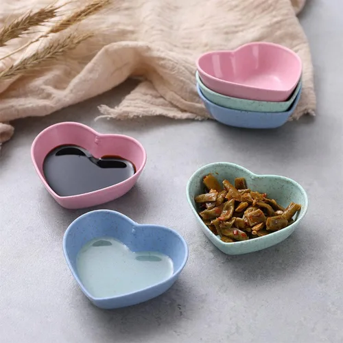 Vista 6 de Juego de 8 Platos de Salsa de Soja, Tazones para Dip de Salsa de Soja, Platos Multicolores Mini para Aperitivos, Platos para Condimentos