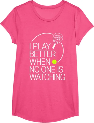 Vista 64 de Camiseta de tenis de pádel I Play Better When No One is Watching