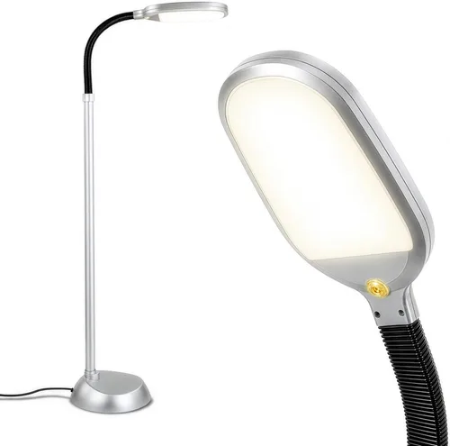 Vista 10 de Brightech Litespan - Lámpara de Pie LED Brillante para Lectura Sobre Silla, Manualidades y Lectura, Luz de Esteticista para Extensiones de Pestañas