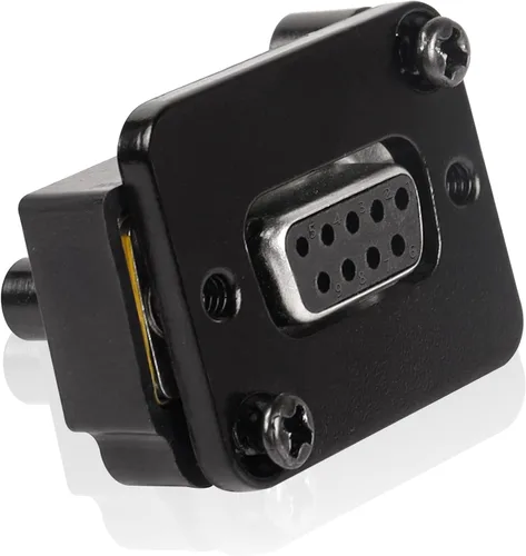 Vista 8 de QIANRENON DB9 Conector recto de montaje en panel de 9 pines RS232 Serial macho a macho Montaje en panel Convertidor Acoplador, para red