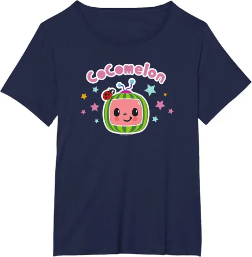 Vista 17 de CoComelon Camiseta clásica con logotipo de cara sonriente centrada, Negro