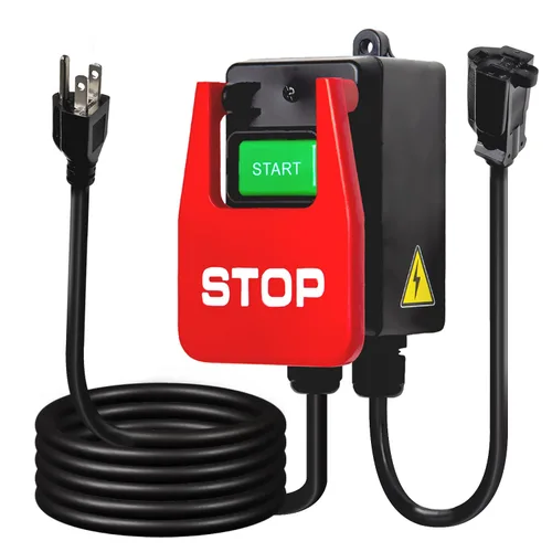 Vista 9 de POWERTEC Interruptor magnético de 120 V, 18 A con cable de alimentación de 5.5 pies para mesa de router, montaje fácil en banco de trabajo