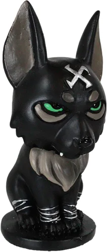 Vista 6 de Ebros Norsies Edición Coleccionista Fenrir - Figura pequeña de lobo gigante hijo de Loki de 4 pulgadas de alto, mitología vikinga nórdica, estatua