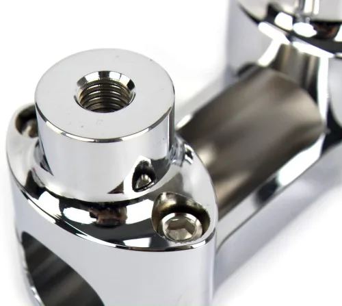 Vista 3 de HTTMT- 14" Chrome Fat Mini Ape Manillar con Riser Compatible con 13&Up Softail FXSB 08-17 FXDF 03-17 FLHR [P/N: TGHD-HB028+HBS010-I-CD]