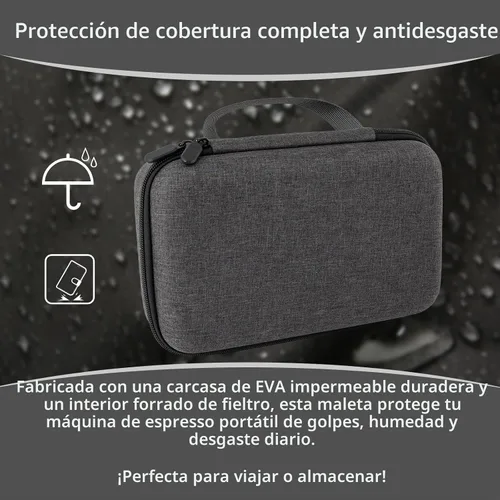 Vista 5 de Funda de viaje compatible con OutIn Nano Cafetera portátil eléctrica espresso - Bolsa de mano impermeable y protectora solo para transportar