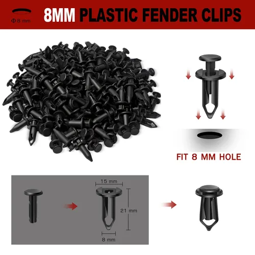 Vista 3 de moveland 60PCS 0.315 in ATV Fender Push Clips para Honda y más