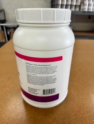 Vista 7 de Vitamin Therapy - Crema de masaje de 1 galón, vitamina E, profesional, terapia de masaje, tejido profundo, sin perfume, hipoalergénico, ingredientes