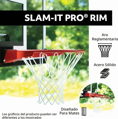 Vista 7 de Nuevo aro de baloncesto portátil ajustable de por vida 71522 tablero de acrílico de 54 pulgadas