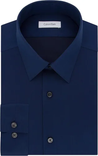 Vista 3 de Calvin Klein Camisa de vestir para hombre Slim Fit sin planchado en espiga