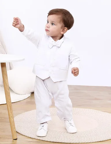 Vista 2 de AGJ Zapatos de vestir Oxford para bebés, niños y niñas, de piel sintética, suela suave, zapatos antideslizantes para caminar y bodas
