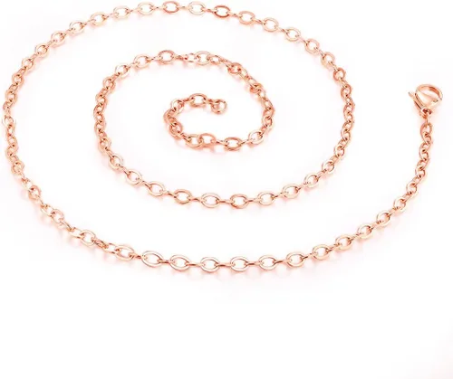 Vista 4 de Collar con colgante de medallón difusor de acero quirúrgico con aceites esenciales y aromaterapia, color oro rosa, acero inoxidable, MESINYAX-00169