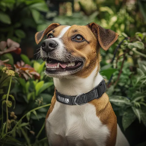 Vista 10 de Collar de perro personalizado con nombre y número impresos, collares reflectantes ajustables personalizados con hebilla para perros pequeños
