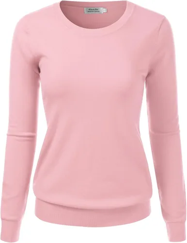 Vista 10 de Suéter Pullover de Punto Suave Premium para Mujer con Cuello Redondo y Manga Larga (S-XXL)