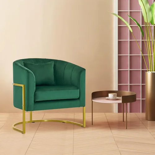 Vista 2 de BarberPub Silla de sala de estar, silla de tecnología de uñas con cojín, sillón de manicura para técnico de uñas, equipo de salón de spa para Verde