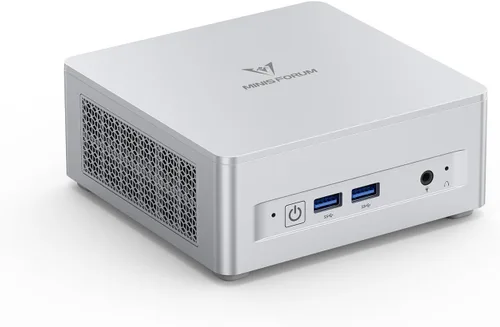 Vista 10 de MINISFORUM DeskMini UM690L Slim Mini PC AMD Ryzen 9 6900HX PC pequeña, 16 GB LPDDR5 RAM+512 GB PCIe4.0 SSD, salidas HDMI/DP/USB4, LAN 2.5G, WiFi 6E