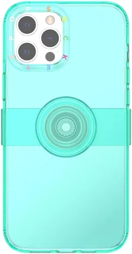 Vista 3 de PopSockets Funda para iPhone 12 Pro Max con agarre y deslizamiento para teléfono, funda para iPhone 12 Pro Max, menta verde