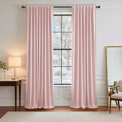 Vista 124 de PONY DANCE Cortinas cortas con aislamiento térmico para ventana pequeña, para guardería, baño, cocina, lavandería, caravana, sótano, 29 pulgadas