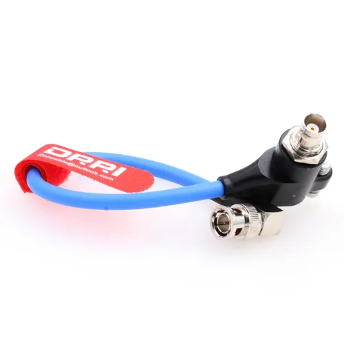 Vista 5 de Cable protector SDI de 12 G, aisladores galvánicos en ángulo recto BNC macho a ángulo recto BNC hembra para ARRI Mini, rojo Komodo (negro, 7.9 in)