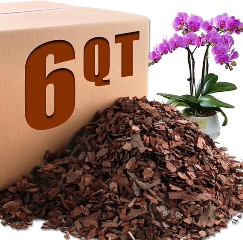 Vista 8 de AVALUTION Corteza para macetas de orquídeas: corteza de orquídea orgánica de 3 cuartos para plantas, todos los chips de madera de corteza de pino