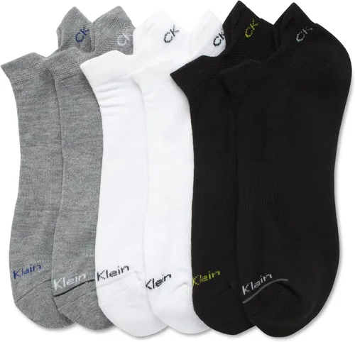 Vista 125 de Calvin Klein Calcetines para hombre, mezcla de algodón, acolchados, sin talla, forro de calcetines atléticos (6 unidades)