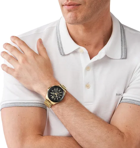 Vista 4 de Michael Kors Brecken - Reloj de cuarzo para hombre con correa de acero inoxidable