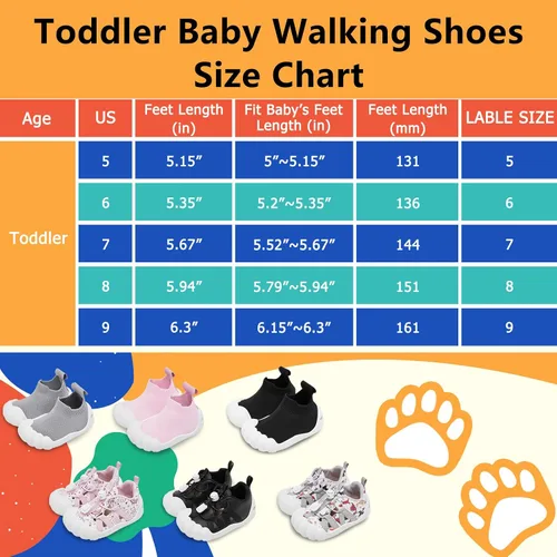 Vista 2 de Engtoy Zapatos de calcetín para bebés, zapatos para caminar para niños y niñas, zapatillas de cinco dedos cerrados, sin cordones