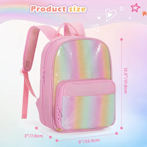 Vista 6 de GRAOSO Mochila de transporte compatible con muñecas Barbie de 12 pulgadas Rosa
