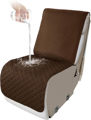 Vista 181 de HDCAXKJ Fundas impermeables 100% impermeables para sofá reclinable en forma de L, lavable, acolchada y suave para perros y mascotas, 1 funda de Negro