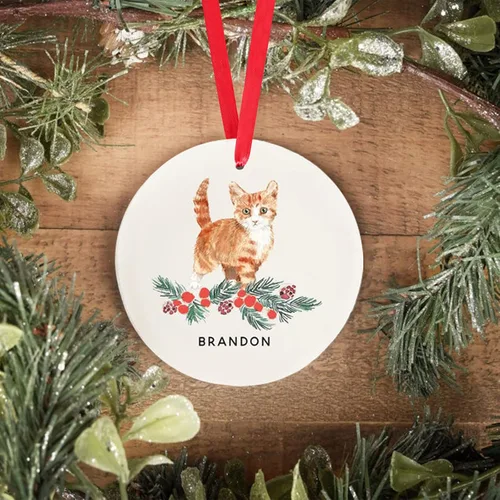 Vista 4 de Adorno personalizado para perro, adorno de Navidad personalizado Golden Retriever, regalos personalizados para amantes de las mascotas, regalos