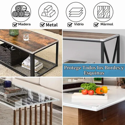 Vista 5 de Protector de bordes a prueba de bebés, protectores de esquina de silicona para escritorio, fundas de borde de seguridad para niños, parachoques
