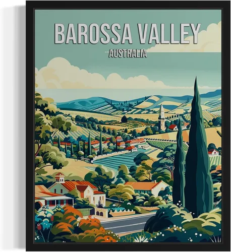 Vista 14 de Póster de paisaje de Adelaide Australia, arte de pared retro vintage, pintura de paisaje de la naturaleza, galería 23