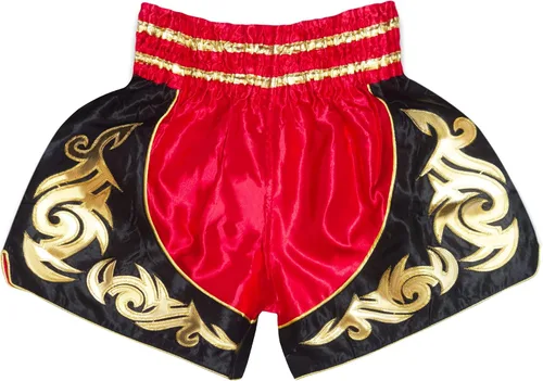 Vista 3 de Pantalones cortos de Muay Thai para niños (4 años a 10 años) para boxeo, kickboxing, artes marciales mixtas, entrenamiento para niños y niñas