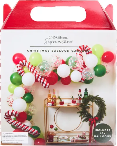 Vista 4 de Slant Collections - Kit de arco de guirnalda de globos con temática de bastón de caramelo, arco de 16 pies, más de 60 piezas
