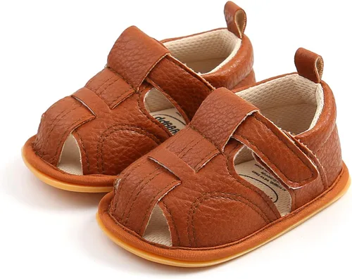 Vista 4 de RVROVIC Sandalias para bebés niños y niñas, zapatos de verano de primera calidad para exteriores, ligeras, suaves, antideslizantes, suela para niños