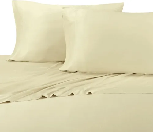 Vista 16 de Juego de sábanas sedosas y suaves de bambú-algodón híbrido, sábanas de cama 100 % de bambú-algodón.