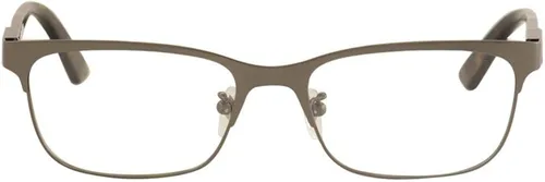 Vista 2 de Gucci Lentes Titanium GG0494OJ GG0494OJ 002 Marco óptico de rutenio 2205in Gunmetal Transparent Havana Lens-56 Bridge-18 Temple-150