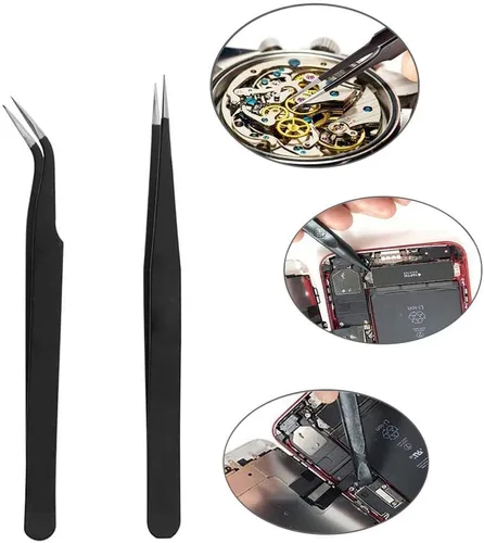 Vista 5 de Juego de destornilladores Torx 15 en 1 con T3 T4 T5 T6 T8 T10 destornillador Torx de seguridad y pinzas ESD, destornilladores magnéticos kit
