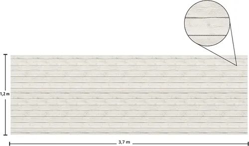 Vista 5 de Teacher Created Resources Tablero de anuncios en rollo de madera blanca Better Than Paper (77366)