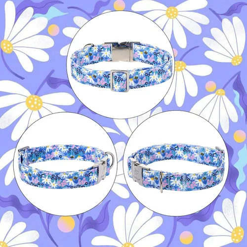 Vista 206 de Collar para perros del 4 de julio, collares patrióticos azules para cachorros y perros pequeños, ligero y ajustable 1776 collares para cachorros