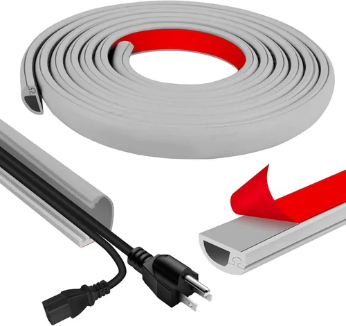 Vista 14 de Cubierta de pared para cable, 39 pulgadas, autoadhesivas, para cables en la pared, cable de extensión para piso, TV montada, cavidad del hogar