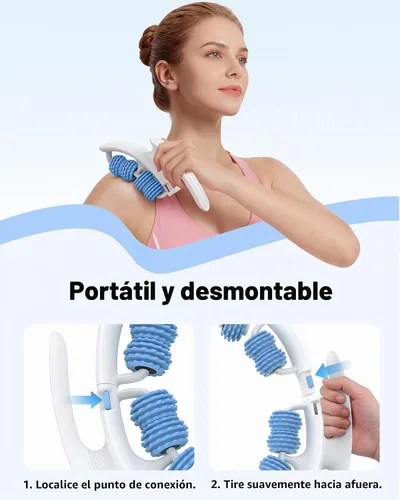 Vista 7 de MERACH Herramienta de masaje para celulitis, rodillo de empuje, masajeador Azul