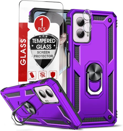 Vista 255 de LeYi Funda para Moto G Stylus 2022 4G (no compatible con 5G), funda para Moto G Stylus con 2 protectores de pantalla, funda protectora de grado Oro