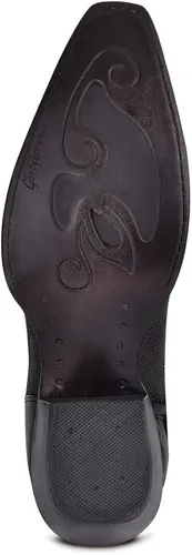 Vista 6 de Cuadra Western Chic - Botín para mujer en piel auténtica con cremallera negra