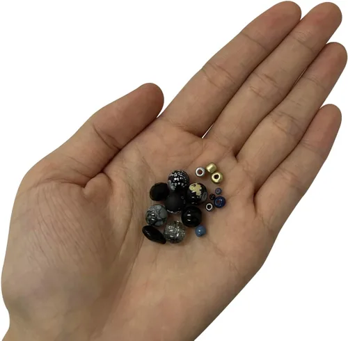 Vista 7 de 600 cuentas de cristal espaciadoras para hacer pulseras y joyas, cuentas Rondelle facetadas de obsidiana de 0.315 pulgadas con agujero para Negro