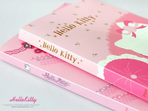 Vista 3 de Kitty's - Carpeta de 20 hojas para A4, con licencia oficial, 2 diseños con mini bolsa (Kitty's Jewelry)