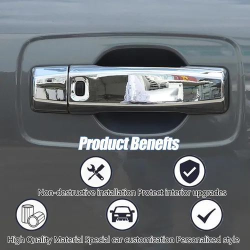 Vista 4 de Cubierta de manija de puerta exterior compatible con Nissan Titan 2016-2023, cubierta protectora de cubierta protectora de cubierta exterior