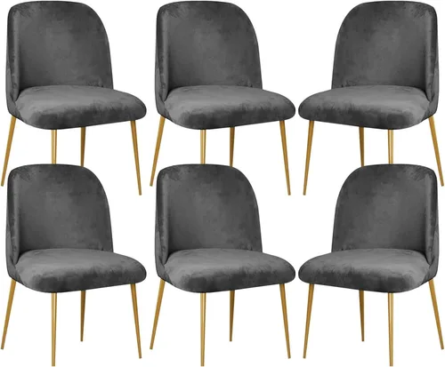 Vista 14 de Juego de 2 fundas superelásticas para sillas de comedor de 2/4/6, funda de terciopelo para sillas modernas de mediados de siglo, funda de silla sin