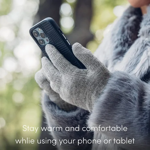 Vista 4 de Moshi Digits - Guantes de invierno para pantalla táctil, guantes de punto cálidos con 3 tamaños SML