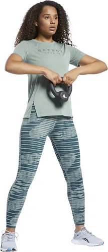 Vista 7 de Core 10 by Reebok Camiseta casual de manga corta con malla trasera para mujer